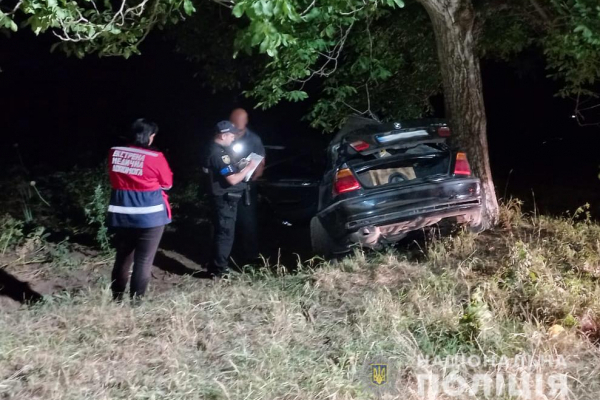 У Ставчанах вночі BMW влетіла у дерево: загинув 20-річний пасажир