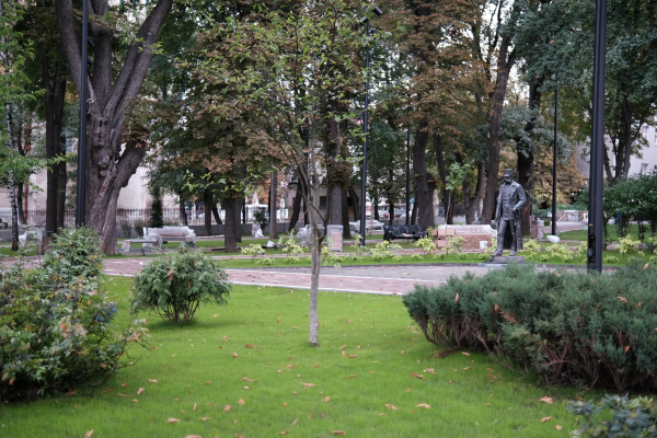 В оновленому сквері на Кордуби у Чернівцях підсвітили дерева та облаштували ігрову зону для дітей (ФОТО)